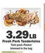 Schnucks Fresh pork tenderloins offer