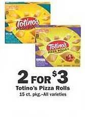 Schnucks Totino's pizza rolls offer