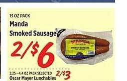 Rouses Manda smoked sausage offer