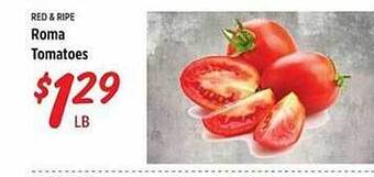 Rouses Roma tomatoes offer