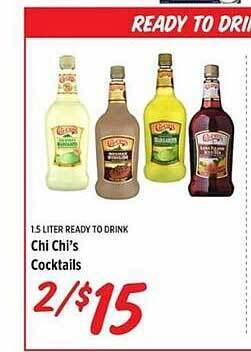 Rouses Chi chi's cocktails offer