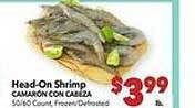 Vallarta Supermarkets Head-on shrimp offer