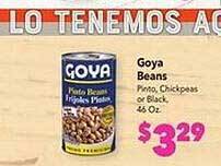 Vallarta Supermarkets Goya beans offer