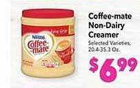 Vallarta Supermarkets Coffee-mate non-dairy creamer offer