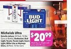 Vallarta Supermarkets Michelob ultra offer