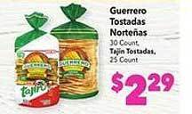 Vallarta Supermarkets Guerrero tostadas norteñas offer