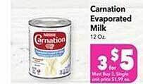 Vallarta Supermarkets Carnation evaporated milk offer