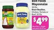 Vallarta Supermarkets Best foods mayonnaise offer