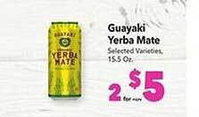 Vallarta Supermarkets Guayaki yerba mate offer