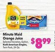 Vallarta Supermarkets Minute maid orange juice offer