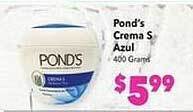 Vallarta Supermarkets Pond's crema s azul offer