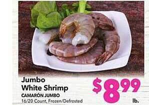 Vallarta Supermarkets Jumbo white shrimp camarón jumbo offer