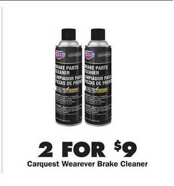 Advance Auto Parts Carquest wearever brake cleaner offer