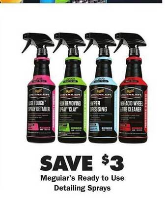 Advance Auto Parts Meguiar's ready to use detailing sprays offer