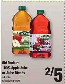Old orchard 100% apple juice or juice blends
