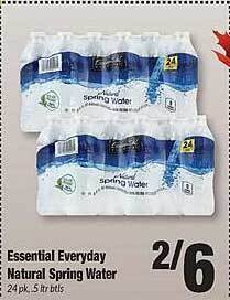 Essential everyday natural spring water