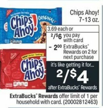 CVS Chips Ahoy!7-13 oz offer