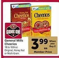 Safeway General mills cheerios offer
