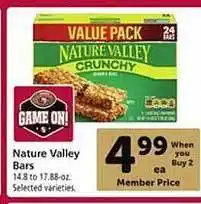 Safeway Nature valley bars offer