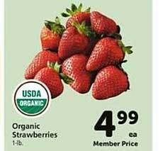 Safeway Organic strawberries offer