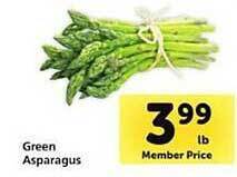 Safeway Green asparagus offer