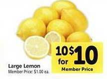 Safeway Large lemon offer