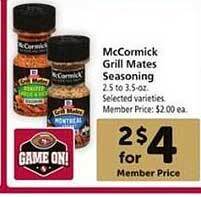 Safeway Mccormick grill mates seasoning offer