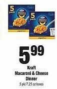 Kraft macaroni & cheese dinner