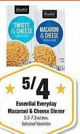 Sentry Essential everyday macaroni & cheese dinner offer