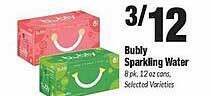 Sentry Bubly sparkling water offer