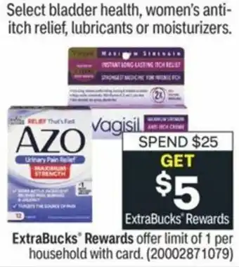 CVS Bladder Health, Woman's Anti-Itch Relief, Lubricants or Moisturizers offer
