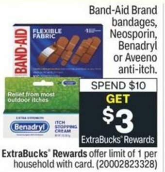 CVS Band-Aid Brand Bandages, neosporin, Benadryl or Aveeno Anti-Itch offer