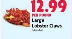 Large lobster claws