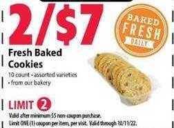 Festival Foods Fresh baked cookies offer