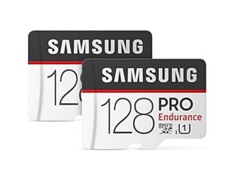 Samsung Pro endurance microsd memory card 128gb - 2 pack offer