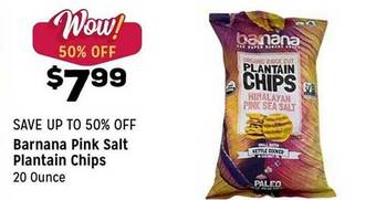 Grocery Outlet Barnana pink salt plantain chips offer