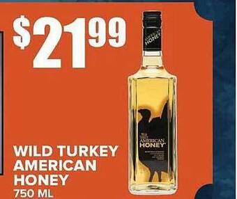 Price Cutter Wild turkey american honey offer