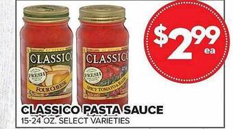 Price Cutter Classico pasta sauce offer
