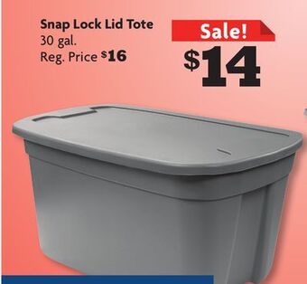 Family Dollar Snap lock lid tote offer