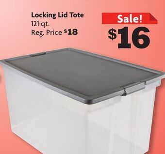 Family Dollar Locking lid tote offer