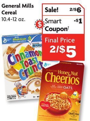 Family Dollar General mills cereal offer