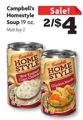 Family Dollar Campbell's homestyle soup offer