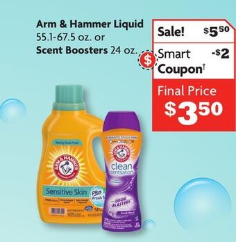 Family Dollar Arm & hammer liquid 55.1-67.5 oz. or scent boosters 24 oz. offer