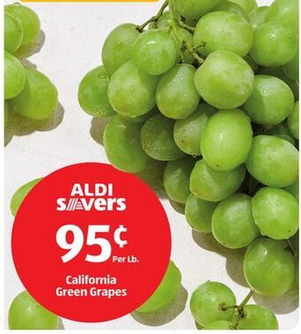 Aldi California green grapes offer