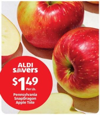 Aldi Pennsylvania snapdragon apple tote offer