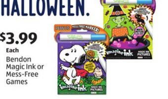 Aldi Bendon magic ink or mess-free games offer