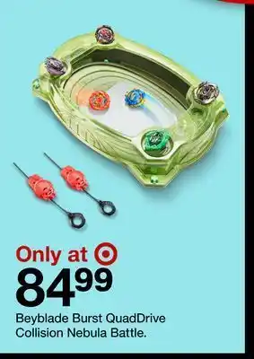 Target Beyblade burst quaddrive collision nebula battle. offer