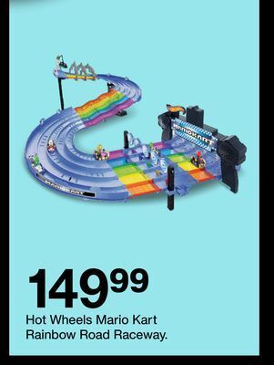 Target Hot wheels mario kart rainbow road raceway offer