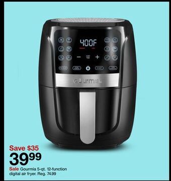Target Gourmia 5-qt. 12-function digital air fryer offer