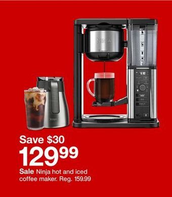Target Ninja hot and iced coffee maker offer